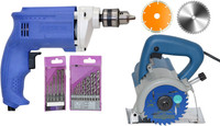 Digital Craft Mufti-Functional Electric Stone Dustless Marble Tile Brick Cutting Machine Household Small Wood Ceramic Cutter Saw Drilling Machine High power Handheld Concrete Core Drill Machine Power & Hand Tool Kit(2 Tools)