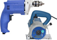 Digital Craft Electric Drilling Machine Tool Drill Tools Pistol Grip Drill 10 mm Chuck Size Multi-function Electric Wood Metal Marble Tile Brick Cutter Saw Power & Hand Tool Kit(2 Tools)