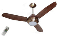 Polycab SP01 1200mm India Heritage Style || Multi color Down light with Remote Control || Robust Motor || Three Coat Metallic Finish || 2 Years Guarantee 1200 mm Silent Operation 6 Blade Ceiling Fan(Antique Copper Rose Wood, Pack of 1)