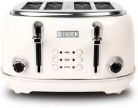 Haden Heritage White Toaster 1670 W Pop Up Toaster(White)