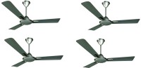 Crompton Aura Anti Dust Pack of 4 1200 mm 3 Blade Ceiling Fan(silver, Pack of 4)