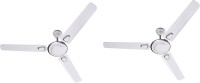 Crompton Super Deco Pack of 2 1200 mm 3 Blade Ceiling Fan(Silver White, Pack of 2)