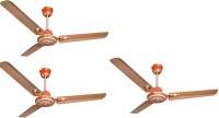 Crompton HS Decora 1200mm Pack of 3 1200 mm 3 Blade Ceiling Fan(Ginger Gold, Pack of 3)