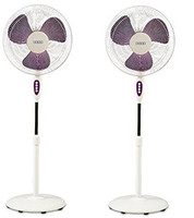 USHA MIST AIR DUOS 400 mm 3 Blade Pedestal Fan(Purple, Pack of 2)