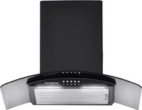 Eurodomo Onyx PB BK 60 Wall Mounted Chimney(Black 1050 CMH)