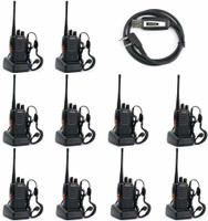 Zeom BF-888S UHF 400-470MHz 16CH CTCSS/ Hand Held Mobile Amateur 2 Way Radio Walkie Talkie- Long Range (Pack of 10, Black) BF-888S UHF 400-470MHz 16CH CTCSS/ Hand Held Mobile Amateur 2 Way Radio Walkie Talkie- Long Range (Pack of 10, Black) Walkie Talkie(Black)