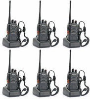 Baofeng bf888s bf888s UHF 400-470MHz 16CH CTCSS/DCS Handheld Amateur Radio Walkie Talkie 2 Way Radio Long Range, Black (6 Pack) Walkie Talkie(Black)