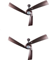 BAJAJ Euro NXG Anti-Germ 1200 mm 3 Blade Ceiling Fan(Chocolate Brown, Pack of 2)