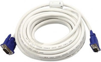 DRMS STORE 40 Meter VGA Cable White For LCD LED TFT Monitor 40 m VGA Cable(Compatible with Computer Monitors, Televisions, Desktop, Laptop, White, One Cable)
