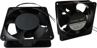 STONE-PRO 2pic 220V AC 120*120*38mm 4-inch square Exhaust brushless Fan Metal Body Cooler(Black)