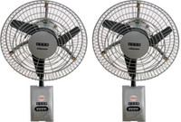 USHA 450MM DOMINAIRE WALL FAN 400 mm 3 Blade Wall Fan(Grey, Pack of 2)