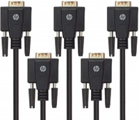 HP 4VW09PA-PK5 1 m VGA Cable(Compatible with Computers, Black)