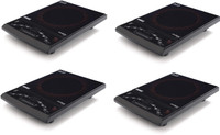 USHA CJ1600XPC Pack of 4 Induction Cooktop(Black, Push Button)