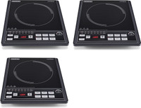 USHA 2102 P pack of 3 Induction Cooktop(Black, Push Button)