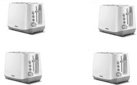 USHA PT3730 Pack of 4 750 W Pop Up Toaster(White)