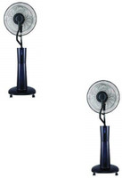 USHA Niebla Neo 400 mm 3 Blade Pedestal Fan(Black & Purple, Pack of 2)