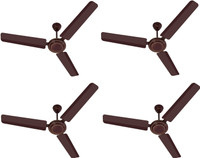 USHA Swift 1200 mm 3 Blade Ceiling Fan(Rich Brown, Pack of 4)