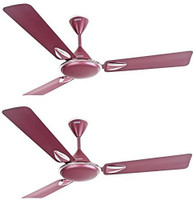 USHA Vetra Plus 1200 mm 3 Blade Ceiling Fan(Lavender Matte, Pack of 2)