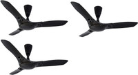 USHA EX9 1200 mm 3 Blade Ceiling Fan(Mid Night Black, Pack of 3)