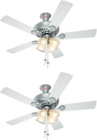 USHA Fontana Maple 1250 mm 5 Blade Ceiling Fan(Steel, Pack of 2)