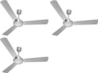 USHA Arion 1200 mm 3 Blade Ceiling Fan(Brushed Steel, Pack of 3)