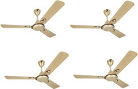 USHA Bellissa Good Bye Dust 1200 mm 3 Blade Ceiling Fan(Corn Silk, Pack of 4)