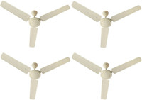 USHA Spin 1200 mm 3 Blade Ceiling Fan(Ivory, Pack of 4)