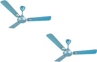 USHA Bellissa Good Bye Dust 1200 mm 3 Blade Ceiling Fan(ICY Blue, Pack of 2)