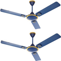 USHA Nabila 1200 mm 3 Blade Ceiling Fan(Dunamic Blue, Pack of 2)
