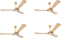 USHA Striker Galaxy 900 mm 4 Blade Ceiling Fan(Bright Gold, Pack of 4)