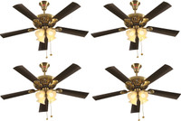 USHA Fontana 1250 mm 5 Blade Ceiling Fan(Antique Brass, Pack of 4)