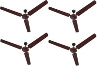USHA New Zen 1200 mm 3 Blade Ceiling Fan(Brown, Pack of 4)