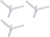 USHA Spirit 1200 mm 3 Blade Ceiling Fan(White, Pack of 3)