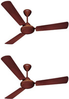 USHA Super Striker 1200 mm 3 Blade Ceiling Fan(Metallic Brown, Pack of 2)