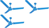 USHA STRIKER MILL. MIST MET GREEN 1200 mm 3 Blade Ceiling Fan(Marine Blue, Pack of 3)