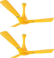LUMINOUS Propelaire 1200 mm 3 Blade Ceiling Fan(Sporty Yellow, Pack of 2)