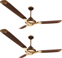 LUMINOUS Jaipur Mahal 1320 mm 3 Blade Ceiling Fan(Tan Brown, Pack of 2)
