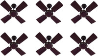 USHA Swift 600 600 mm 4 Blade Ceiling Fan(Brown, Pack of 6)