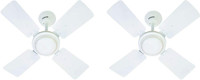 USHA Swift 600 600 mm 4 Blade Ceiling Fan(White, Pack of 2)