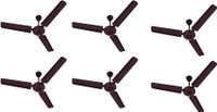 USHA Swift 1200 mm 3 Blade Ceiling Fan(Rich Brown, Pack of 6)