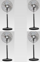 USHA TURBO HDEF 450 mm 3 Blade Pedestal Fan(Silver, Pack of 4)