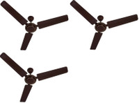 USHA st0 1200 mm 3 Blade Ceiling Fan(Brown, Pack of 3)