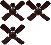USHA NEW ZEN 600 mm 4 Blade Ceiling Fan(Brown, Pack of 3)