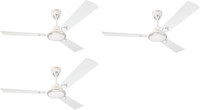 USHA st0 1200 mm 4 Blade Ceiling Fan(white, Pack of 3)