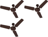 USHA Wind 900 mm 3 Blade Ceiling Fan(Brown, Pack of 3)