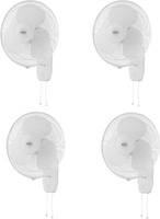 USHA Mist Air 400 mm 3 Blade Wall Fan(White, Pack of 4)