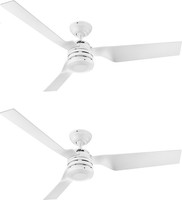 USHA st0 1320 mm 3 Blade Ceiling Fan(White, Pack of 2)
