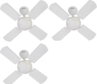 USHA NEW ZEN 600 mm 4 Blade Ceiling Fan(White, Pack of 3)