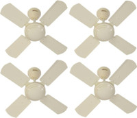 USHA NEW ZEN 600 mm 4 Blade Ceiling Fan(Ivory, Pack of 4)