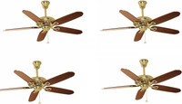 USHA HUNTER SAVOY 1320 mm 2 Blade Ceiling Fan(Antique Brass, Pack of 4)
